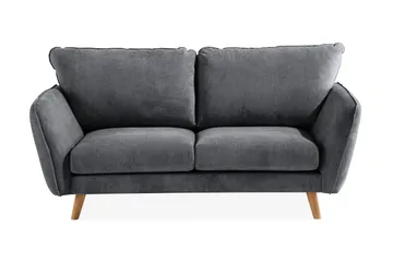 Trend Lyx 2-sits Soffa, Mörkgrå/Ek