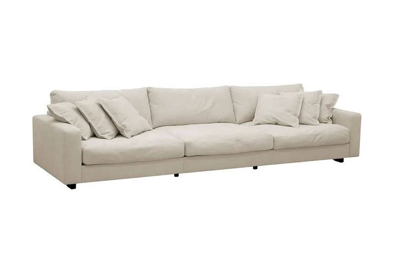 Valencia Soffgrupp Extra Djup 5-sits Soffa + Fåtölj i Chenille - Beige - Products - Möbler - Soffa - Soffgrupp