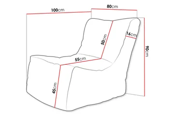 Afridi Sittsäck 80 cm 90x - Rosa - Products - Möbler - Fåtölj & stolar - Sittsäck & saccosäck