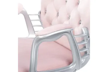 Kontorsstol med kristaller Princess Pastellrosa/Silver/Svart - Pastellrosa/Silver/Svart - Products - Möbler - Fåtölj & stolar - Kontorsstol & skrivbordsstol