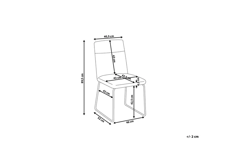 Nevada Stol Set Om 2 St - Grå - Products - Möbler - Fåtölj & stolar - Matstol & köksstol