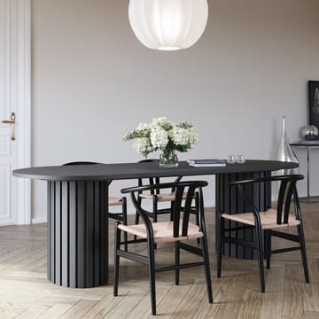 Oskar matstol - Svart stol med repsits - naturfärgat rep - Products - Möbler - Fåtölj & stolar - Karmstol