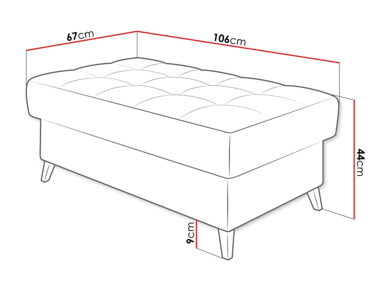 Amshyttan Fotpall 106 cm - Products - Möbler - Fåtölj & stolar - Pall & puff - Sittpuff