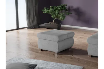 Cerys Fotpall 60 cm - Grå - Products - Möbler - Fåtölj & stolar - Pall & puff - Fotpallar