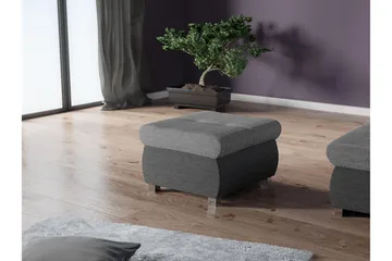 Cerys Fotpall 60 cm - Ljusgrå/Mörkgrå - Products - Möbler - Fåtölj & stolar - Pall & puff - Fotpallar