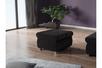 Cerys Fotpall 60 cm - Svart - Products - Möbler - Fåtölj & stolar - Pall & puff - Fotpallar