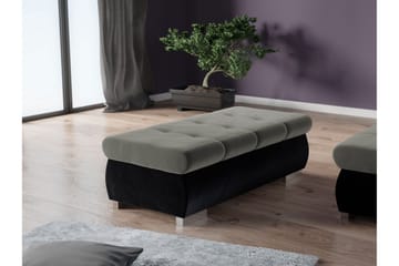 Cerys Fotpall 60 cm - Svart/Grå - Products - Möbler - Fåtölj & stolar - Pall & puff - Fotpallar