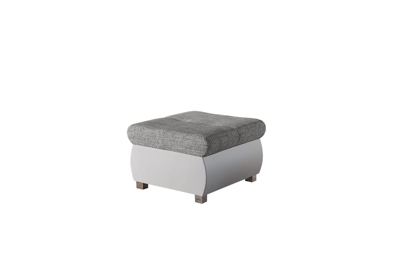Cerys Fotpall 60 cm - Vit/Ljusgrå - Products - Möbler - Fåtölj & stolar - Pall & puff - Fotpallar