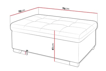 Dynir Fotpall 70 cm - Ljusgrå/Mörkgrå - Products - Möbler - Fåtölj & stolar - Pall & puff - Fotpallar