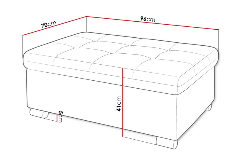 Dynir Fotpall 70 cm - Svart/Mörkgrå - Products - Möbler - Fåtölj & stolar - Pall & puff - Fotpallar