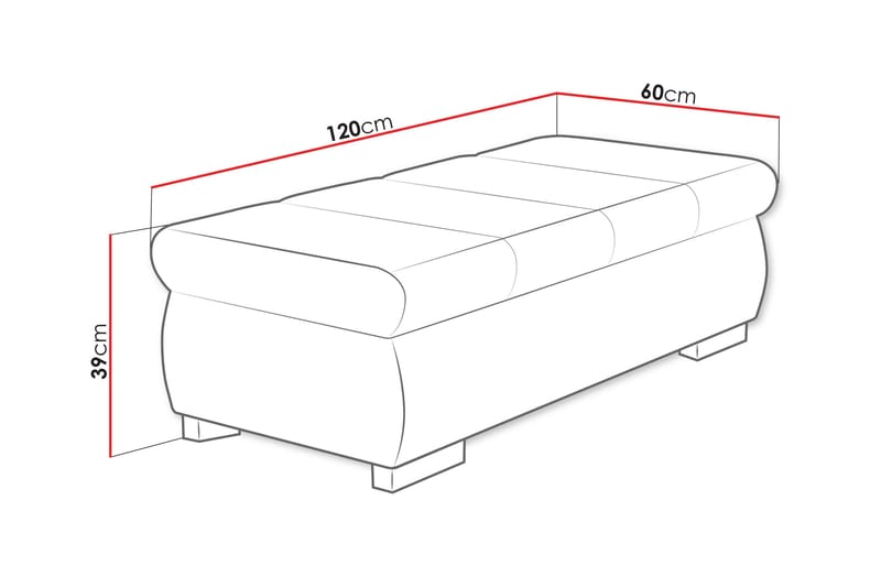 Gamal Fotpall 60 cm - Gul - Products - Möbler - Fåtölj & stolar - Pall & puff - Fotpallar