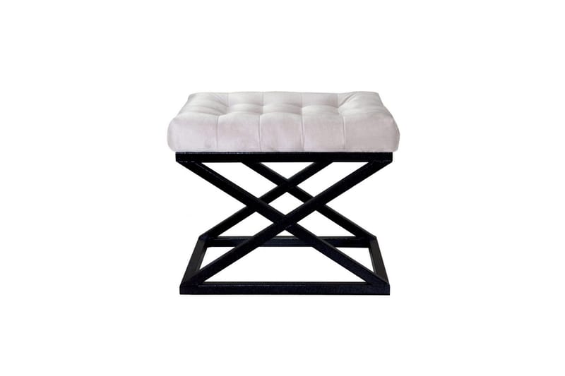 Gillie Sittpuff 40 cm - Svart/Vit - Products - Möbler - Fåtölj & stolar - Pall & puff - Sittpuff