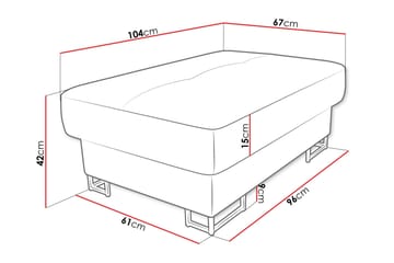 Reginia Fotpall 104 cm - Svart/Mörkgrå - Products - Möbler - Fåtölj & stolar - Pall & puff - Fotpallar