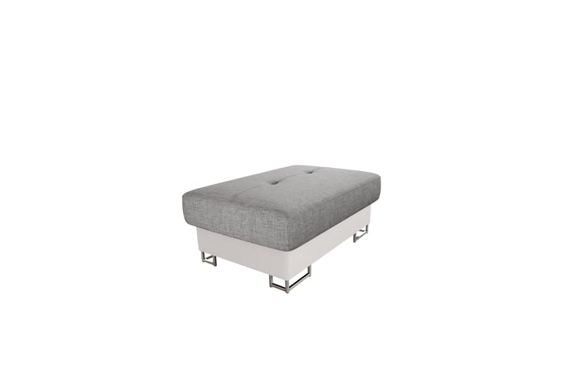 Reginia Fotpall 104 cm - Vit/Grå - Products - Möbler - Fåtölj & stolar - Pall & puff - Fotpallar