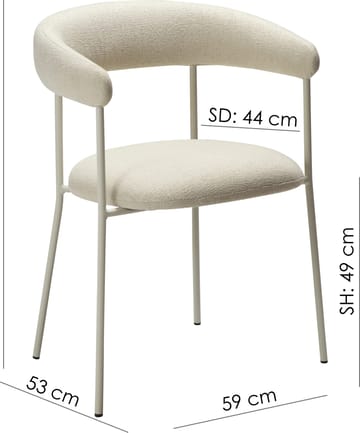 Plenti karmstol - Vit bouclé/cashmere - cashmere - Products - Möbler - Fåtölj & stolar - Karmstol
