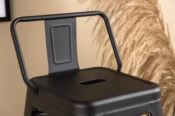 Tempe Barstol med ryggstöd - Svart - Products - Möbler - Fåtölj & stolar - Barstol & barpall