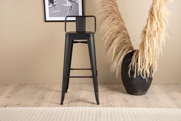 Tempe Barstol med ryggstöd - Svart - Products - Möbler - Fåtölj & stolar - Barstol & barpall