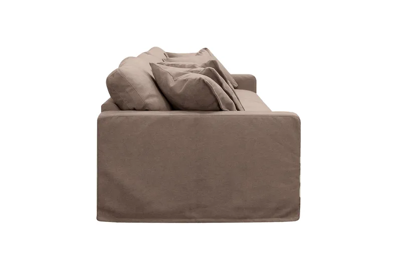 Valencia Extra Djup 5-sits Soffa med avtagbar och tvättbar klädsel - Mörkbrun - Products - Möbler - Soffa