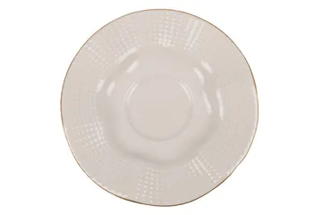 Adine Kaffeservis 12 Delar Porslin - Creme/Guld - Products - Servering & matlagning - Muggar & koppar - Kaffekopp & kaffemugg