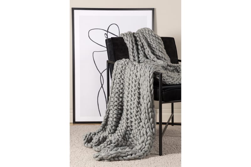 Kate Pläd 130x170 cm - Ljusgrå - Products - Textil & mattor - Filt & pläd