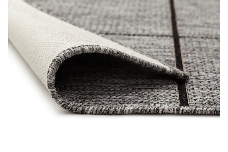 Madrid Square Flatvävd Matta 80x340 - Grå/Svart - Products - Textil & mattor - Matta - Flatvävd matta