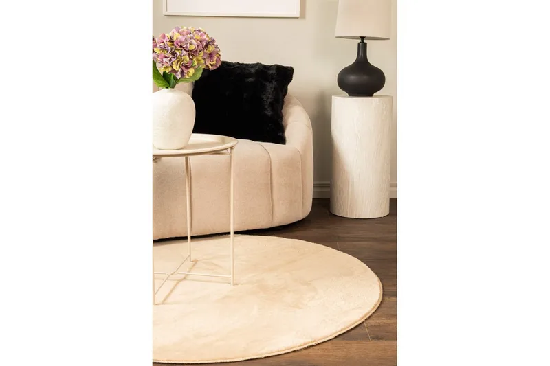 Relax Ryamatta Rund 120 cm - Beige - Products - Textil & mattor - Matta - Modern matta - Ryamatta