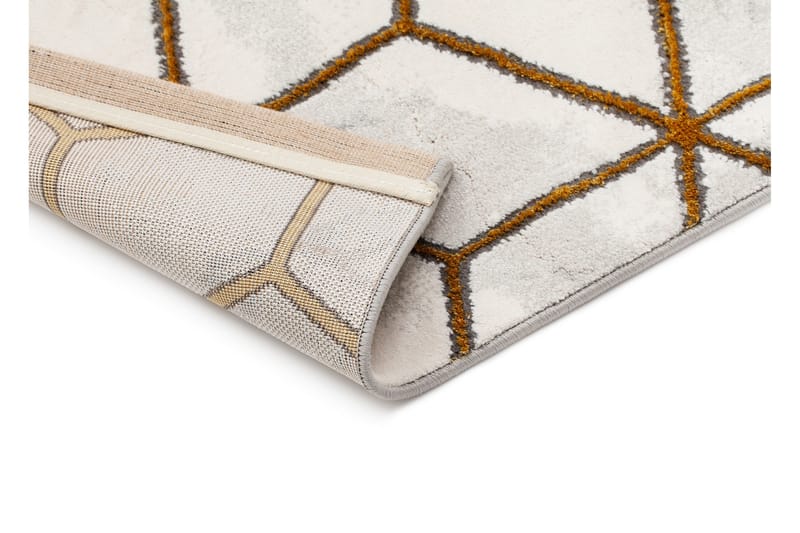 Skravelsbo Cube Matta 80x150 cm - Guld - Products - Textil & mattor - Matta - Modern matta - Wiltonmatta