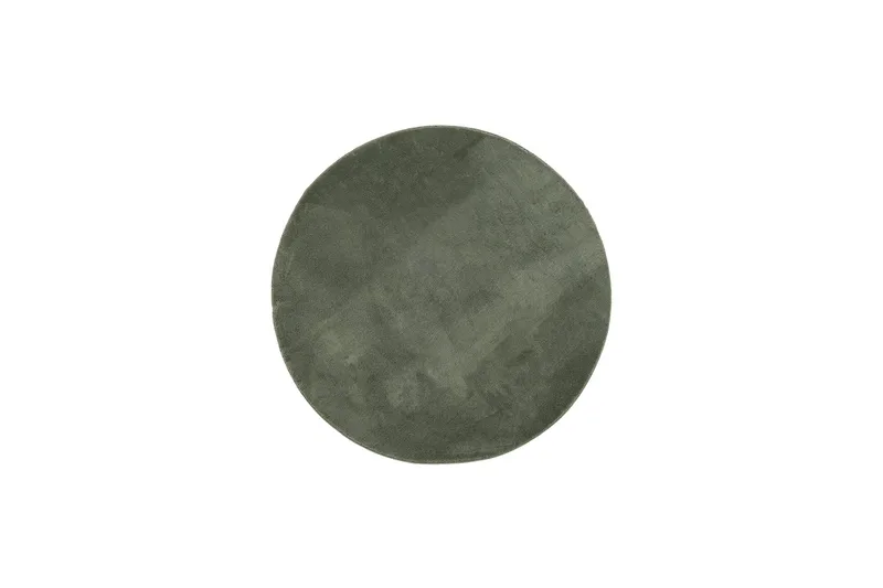 Soft Wiltonmatta 160 cm Rund, Smaragdgrön