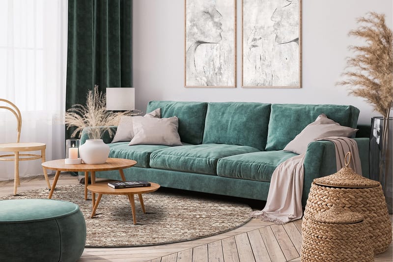 Torekov Ullmatta Rund 200 cm - Nougat - Products - Textil & mattor - Matta - Modern matta - Ullmatta