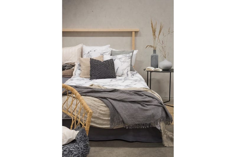 Påslakanset Enkelsäng 2-Dels Marmor Vit - Borganäs of Sweden - Products - Textil & mattor - Sängkläder - Bäddset & påslakanset - Påslakanset dubbelsäng