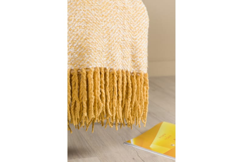 Toby Pläd 130x170 cm - Gul/Vit - Products - Textil & mattor - Filt & pläd
