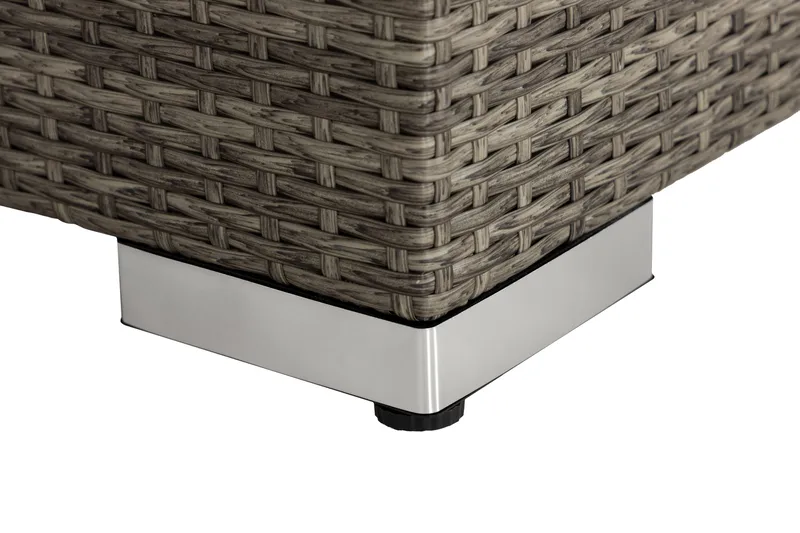 Bahamas Hörnmodul utomhus i konstrotting - Grå / Svarta dynor - Products - Utemöbler & utemiljö - Övrigt utemöbler - Moduler utesoffa