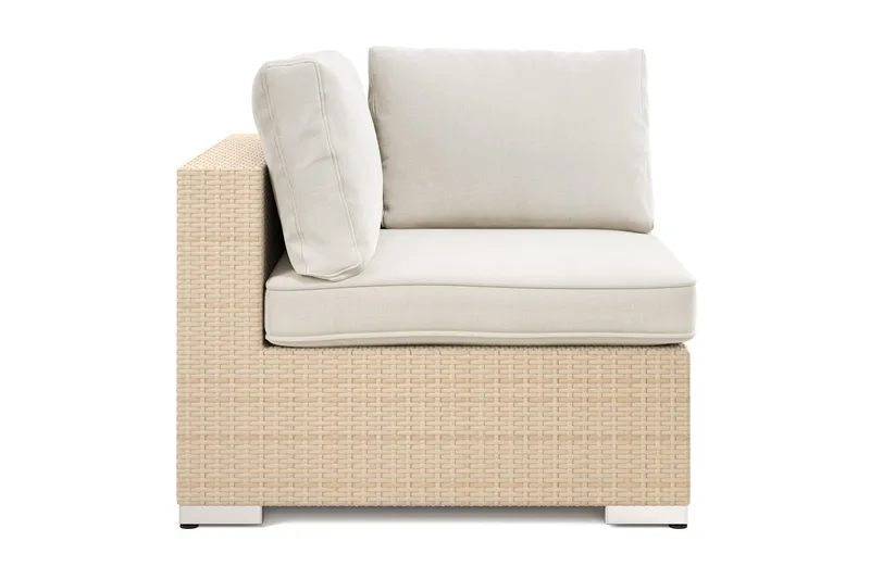 Bahamas Hörnmodul utomhus i konstrotting med Ljus vattenavisande dyna - Beige - Products - Utemöbler & utemiljö - Övrigt utemöbler - Moduler utesoffa