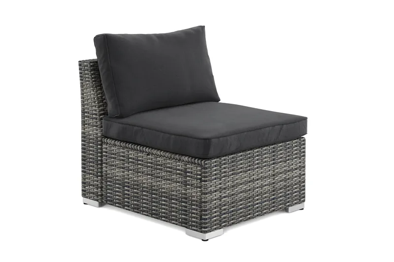 Wisconsin Mittmodul utomhus i konstrotting med vattenavisande dyna - Grå - Products - Utemöbler & utemiljö - Övrigt utemöbler - Moduler utesoffa - Mittmodul utesoffa