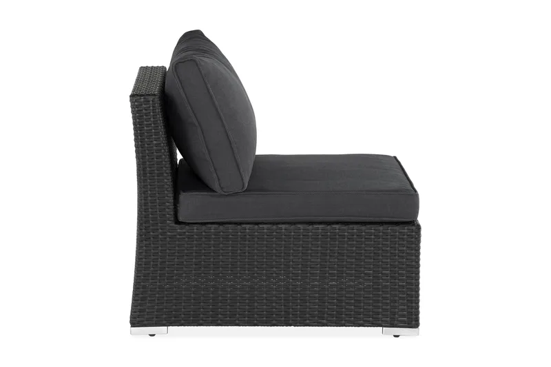 Wisconsin Premium Mittmodul utomhus i konstrotting - Svart - Products - Utemöbler & utemiljö - Övrigt utemöbler - Moduler utesoffa - Mittmodul utesoffa