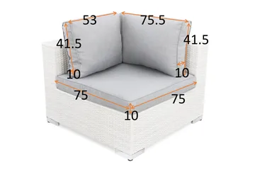 Bahamas Dynfodral till Hörnmodul - Ljusgrå - Products - Utemöbler & utemiljö - Övrigt utemöbler - Tillbehör utemöbler - Klädselpaket utemöbler