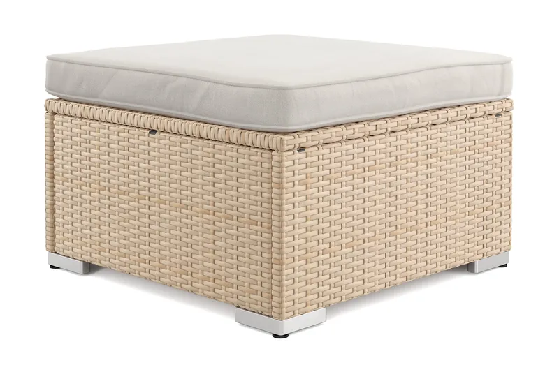 Wisconsin Divan Modul utomhus i konstrotting med vattenavisande dyna - Beige - Products - Utemöbler & utemiljö - Övrigt utemöbler - Moduler utesoffa