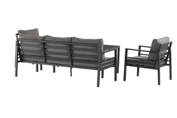 Ariany Soffgrupp - Svart / Gråa dynor - Products - Utemöbler & utemiljö - Loungemöbler - Loungeset & loungegrupp