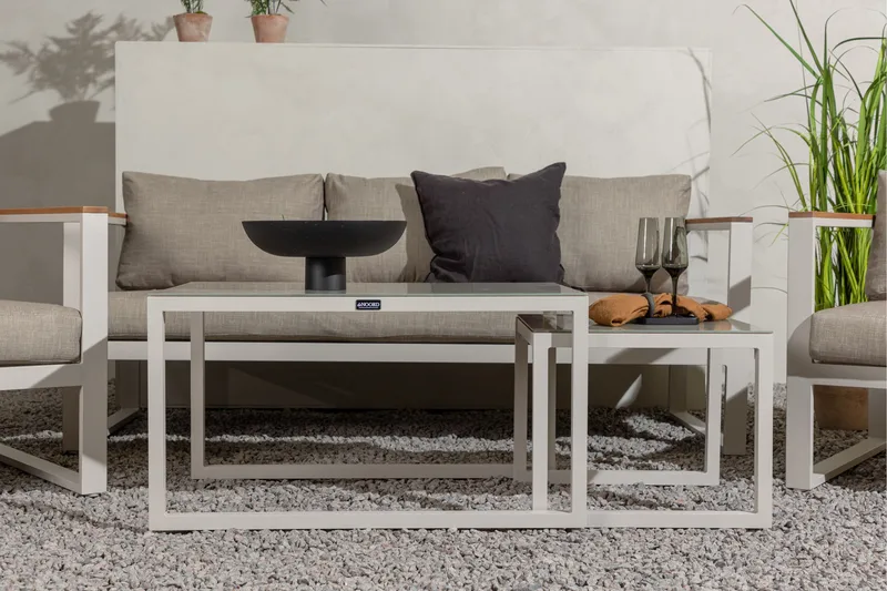 Aspvik Soffgrupp 5-sits - Grå / Beigea dynor - Products - Utemöbler & utemiljö - Loungemöbler - Loungeset & loungegrupp