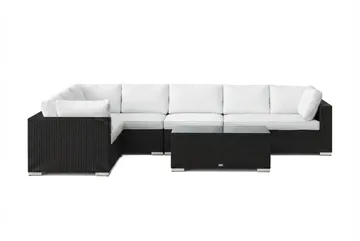 Bahamas L-formad utesoffa höger, 7-sits med bord - Svart - Products - Utemöbler & utemiljö - Loungemöbler - Loungeset & loungegrupp