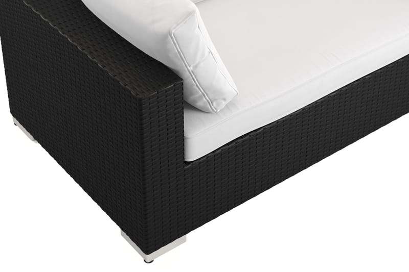 Bahamas L-formad utesoffa vänster, 6-sits med bord och hylla - Svart - Products - Utemöbler & utemiljö - Loungemöbler - Loungeset & loungegrupp
