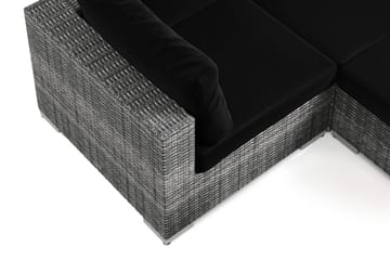 Bahamas U-formad utomhus loungegrupp 8-sits med vändbar divan och bord med hylla - Grå - Products - Utemöbler & utemiljö - Loungemöbler - Loungeset & loungegrupp