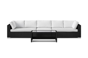 Bahamas utesoffa 5-sits med bord och hylla - Svart - Products - Utemöbler & utemiljö - Loungemöbler - Loungeset & loungegrupp