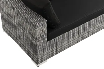 Bahamas utesoffa 5-sits vändbar schäslong med avslut och bord med hylla - Grå - Products - Utemöbler & utemiljö - Loungemöbler - Loungeset & loungegrupp