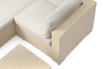 Bahamas utomhus hörnsoffa 5-sits vändbar med bord - Beige - Products - Utemöbler & utemiljö - Loungemöbler - Loungeset & loungegrupp