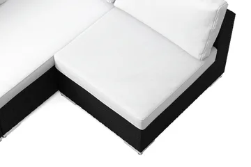 Bahamas utomhus loungegrupp 6-sits med vändbar schäslong och bord - Svart - Products - Utemöbler & utemiljö - Loungemöbler - Loungeset & loungegrupp