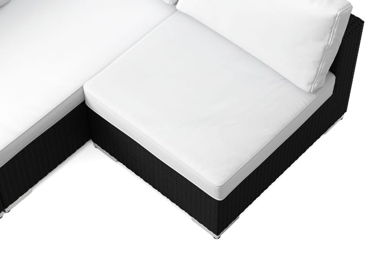 Bahamas utomhus loungegrupp 6-sits med vändbar schäslong och bord - Svart - Products - Utemöbler & utemiljö - Loungemöbler - Loungeset & loungegrupp