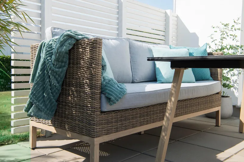 Hillerstorp Fyrsnäs 3-Sits Utesoffa - Grå|Brun - Products - Utemöbler & utemiljö - Loungemöbler - Loungesoffor