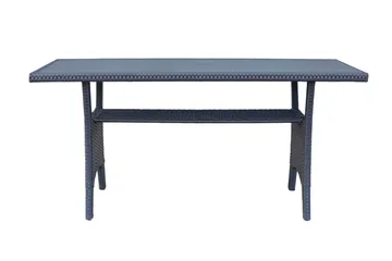 James Light Stor L-formad vändbar loungegrupp utomhus i konstrotting med förvaring och vita dynor - Svart - Products - Utemöbler & utemiljö - Loungemöbler - Loungeset & loungegrupp