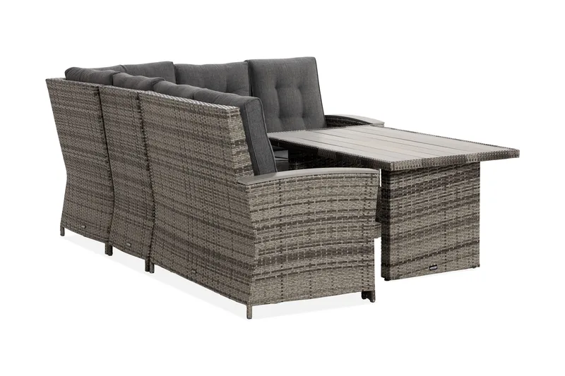 James Lyx Loungegrupp Vändbar - Grå / Svarta dynor - Products - Utemöbler & utemiljö - Loungemöbler - Loungeset & loungegrupp